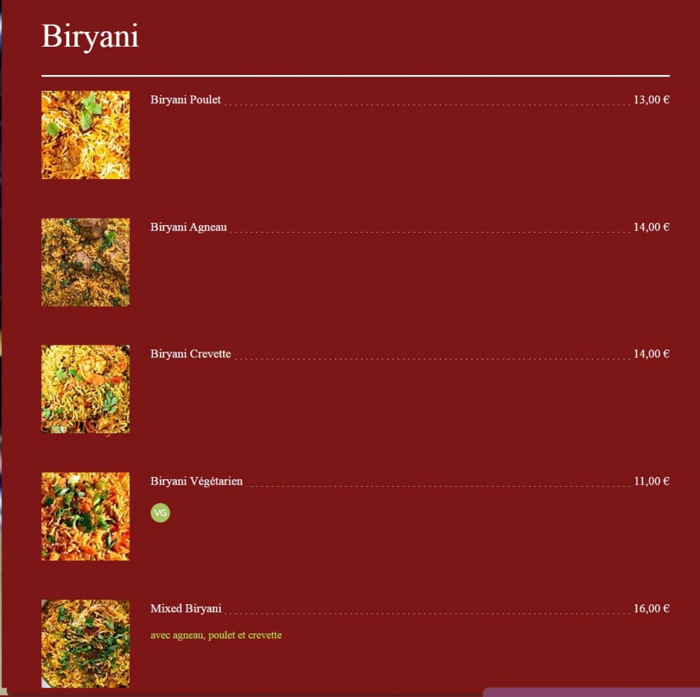 Puja — carte page 14