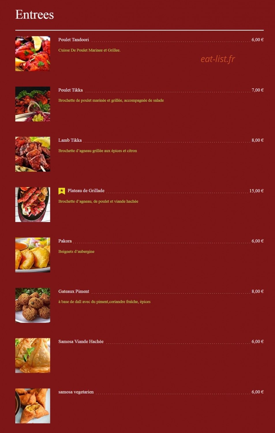 Puja — carte page 9