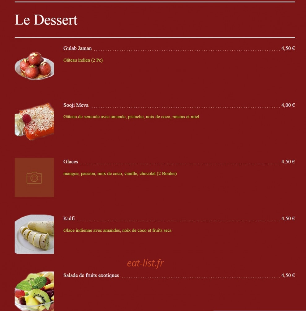 Puja — carte page 20