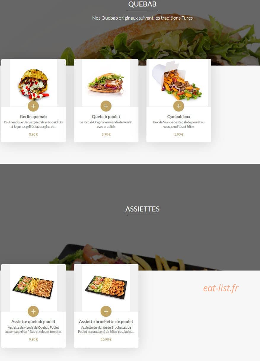 Quebab Kebab — carte page 3