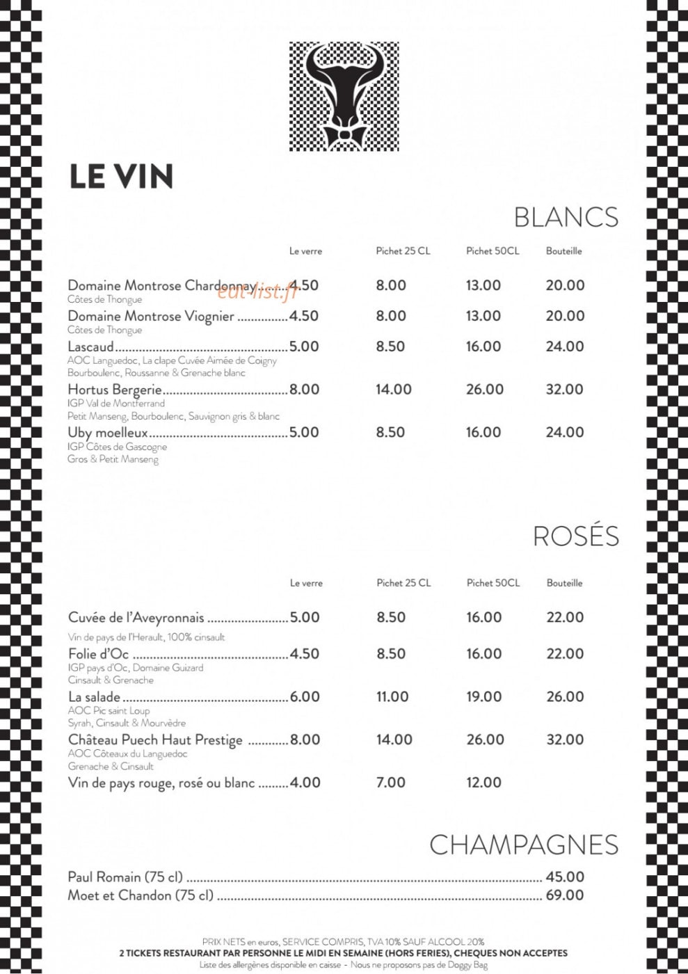 Restaurant l'Aveyronnais — carte page 7