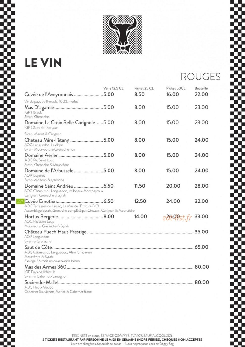 Restaurant l'Aveyronnais — carte page 6
