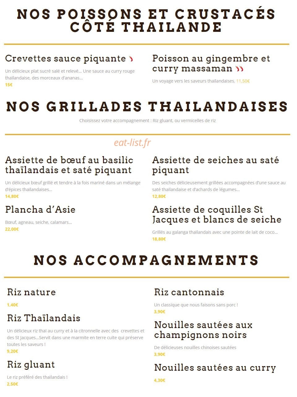 Restaurant Le Bol d'Or — carte page 5