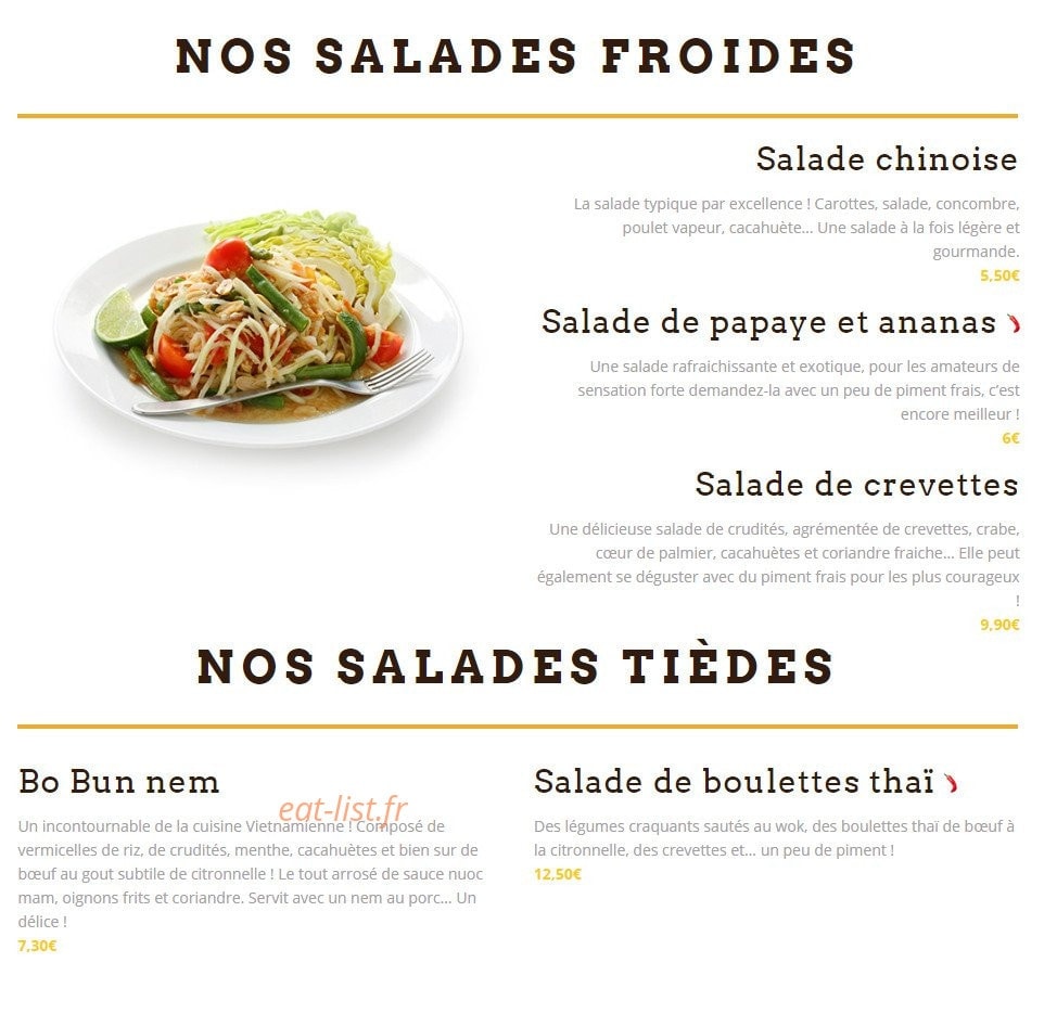 Restaurant Le Bol d'Or — carte page 2
