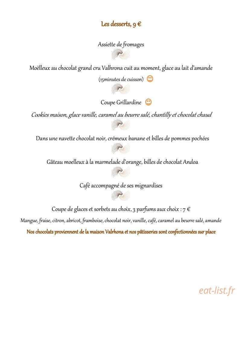 Restaurant le Grillardin — carte page 4