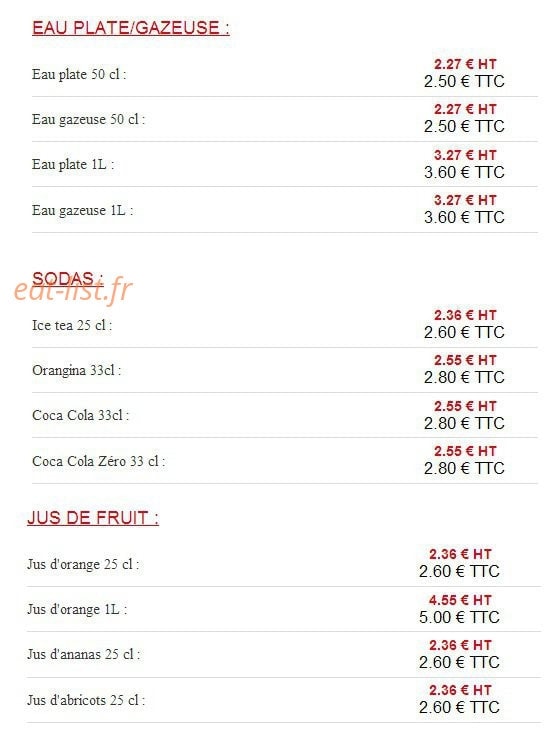 Restaurant  Le Vr à Vin — carte page 2