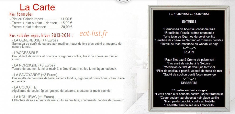Restaurant  Le Vr à Vin — carte page 5