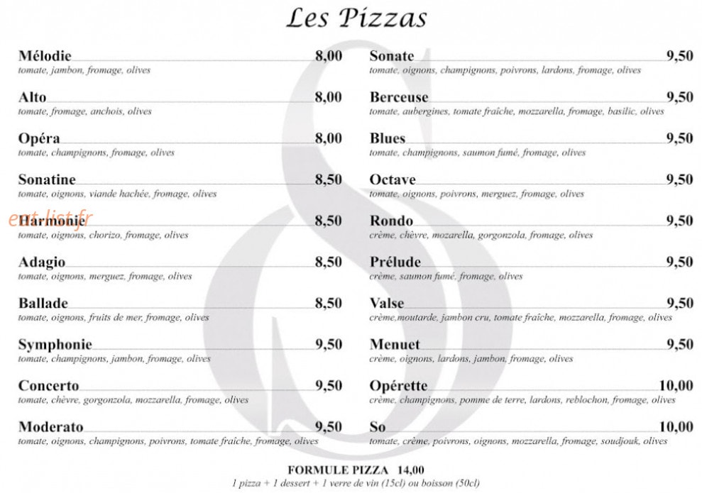 Resto So — carte page 1