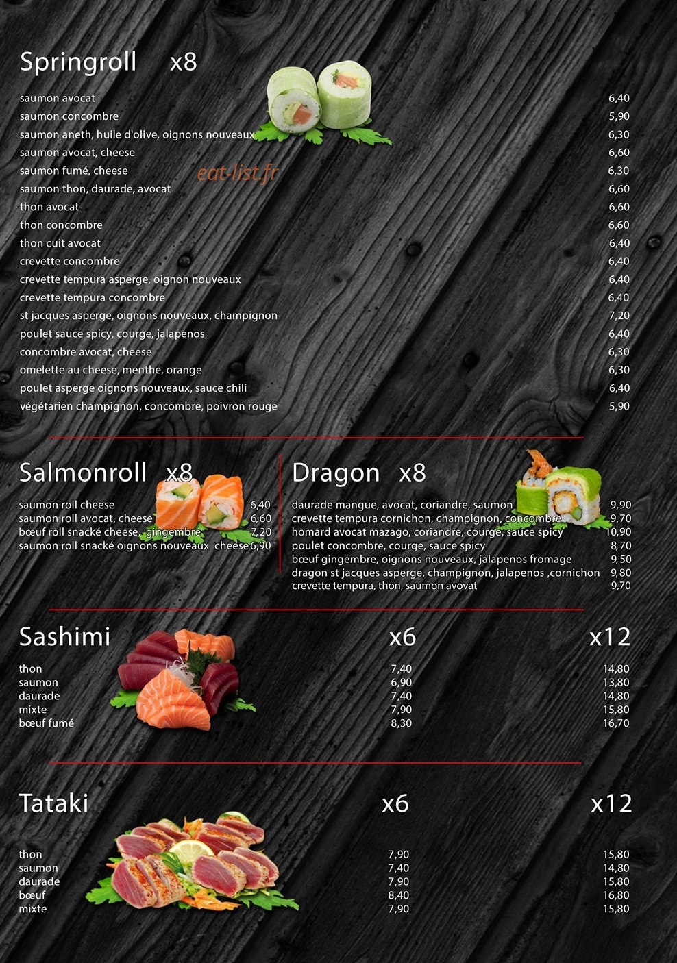 San Sushi — carte page 3
