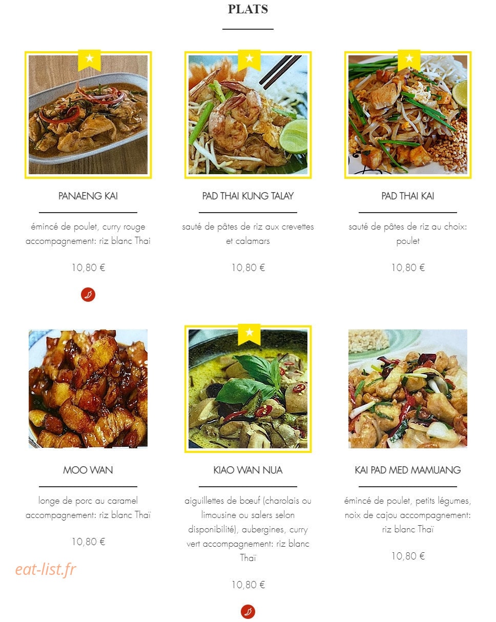 Sawadee — carte page 2