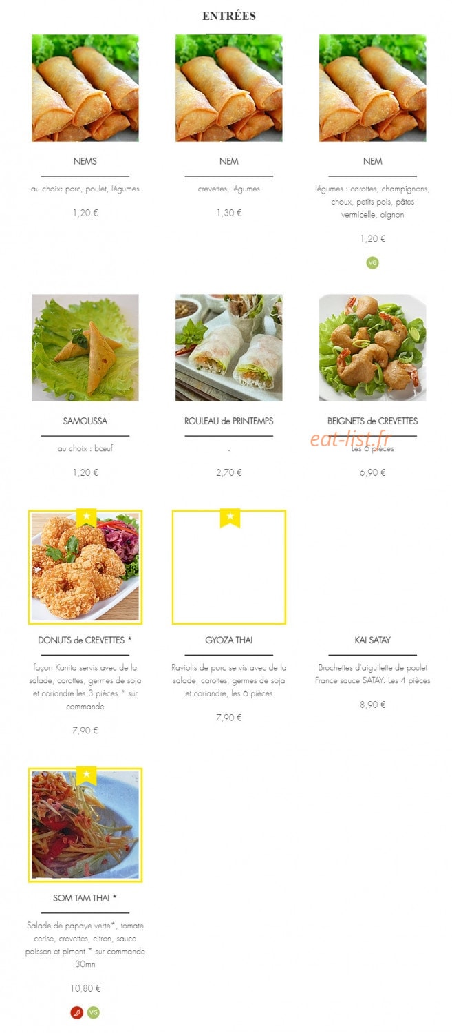 Sawadee — carte page 1