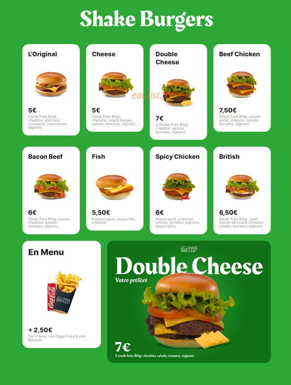 Shake Beef — carte page 2