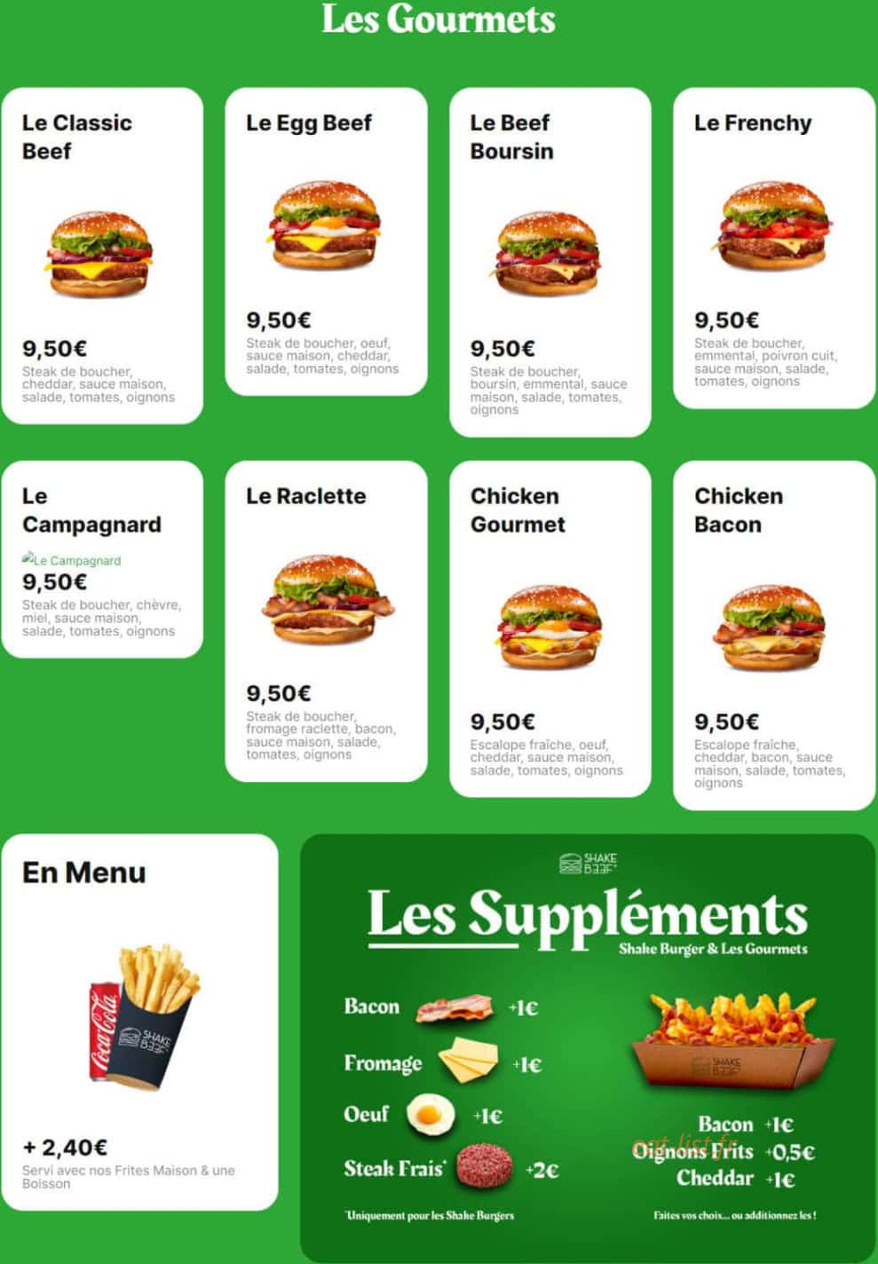 Shake Beef — carte page 2