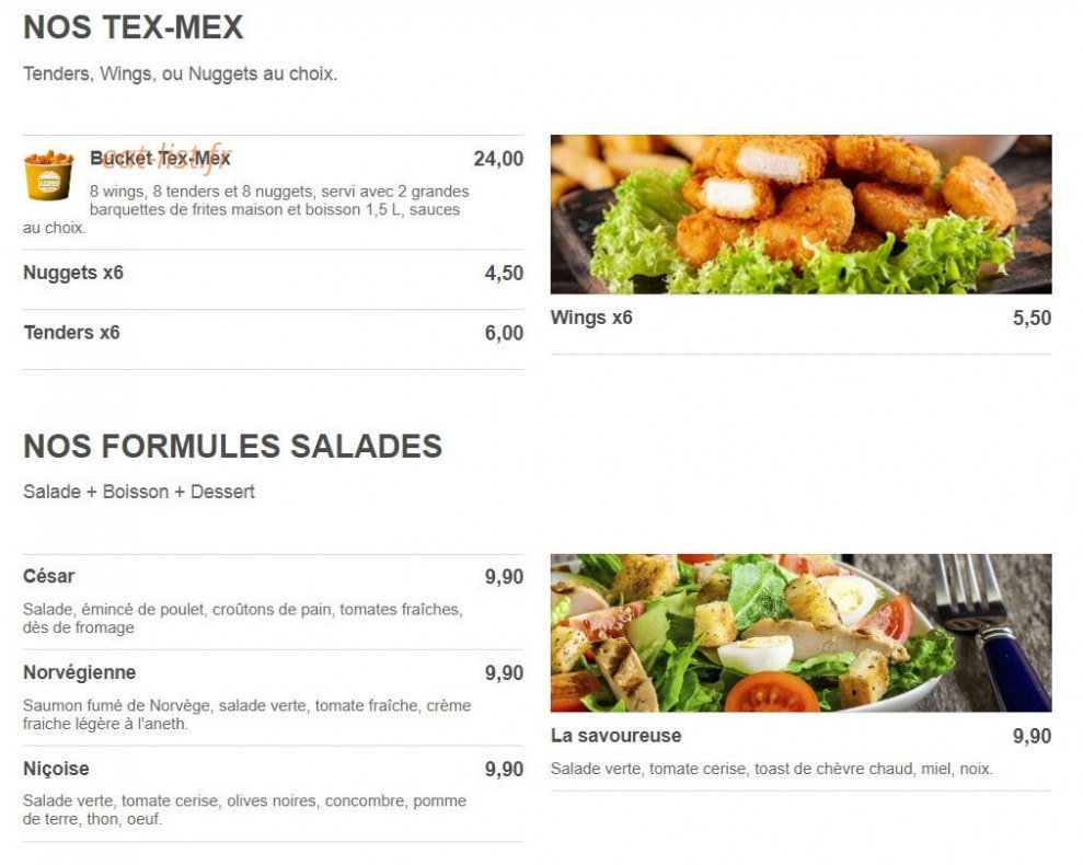 Show Burger — carte page 5