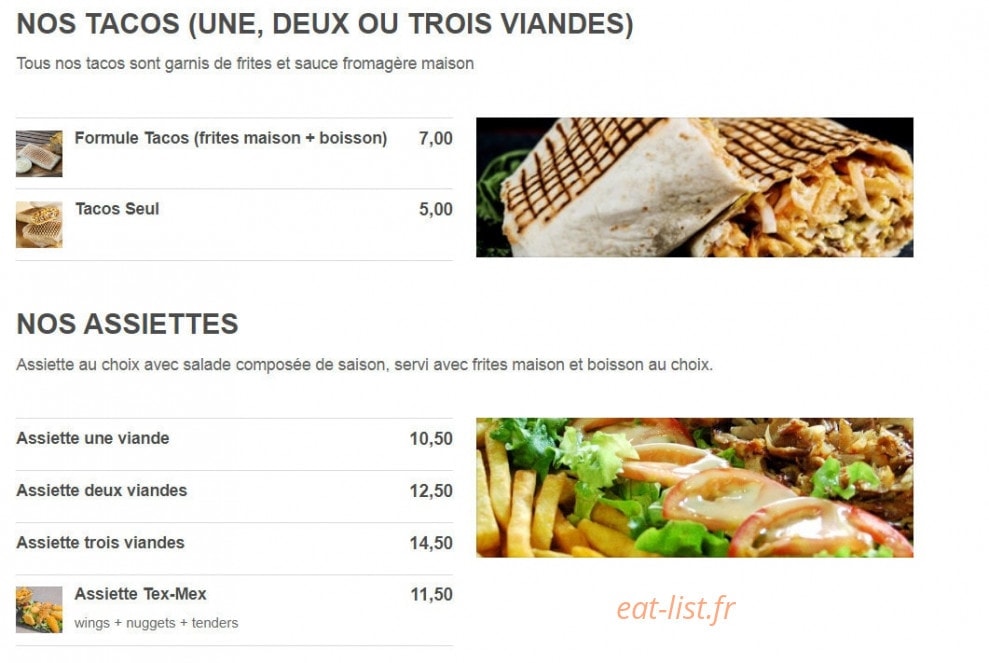 Show Burger — carte page 3