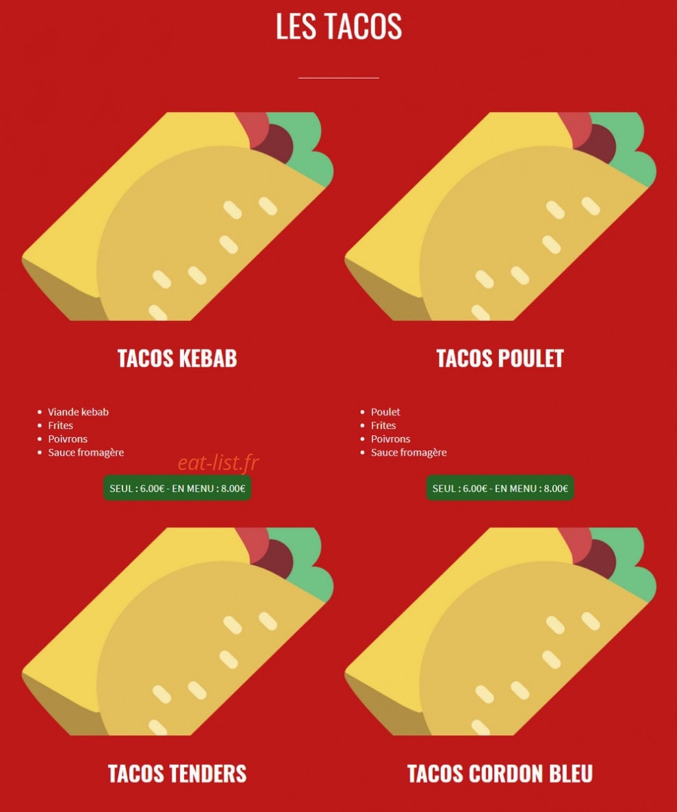 Show Pizza — carte page 2
