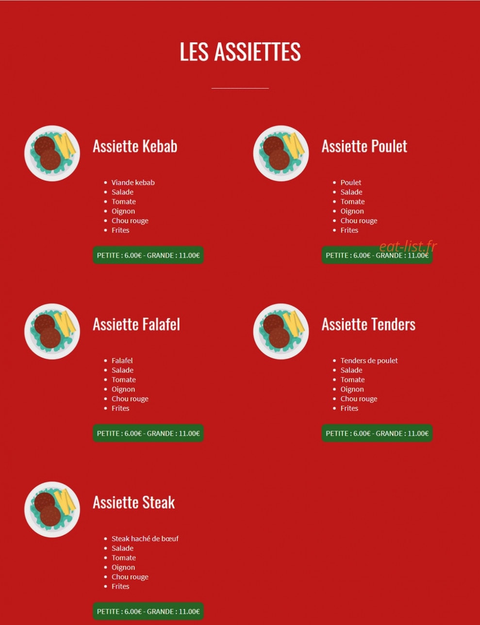 Show Pizza — carte page 6