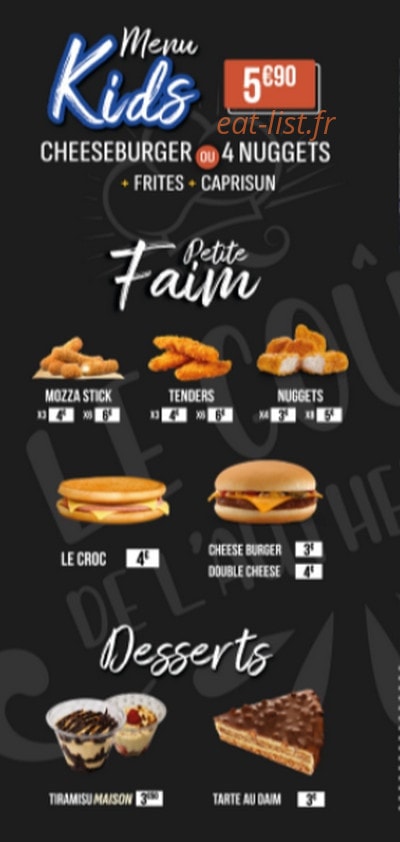 Snack À l'ancienne — carte page 5