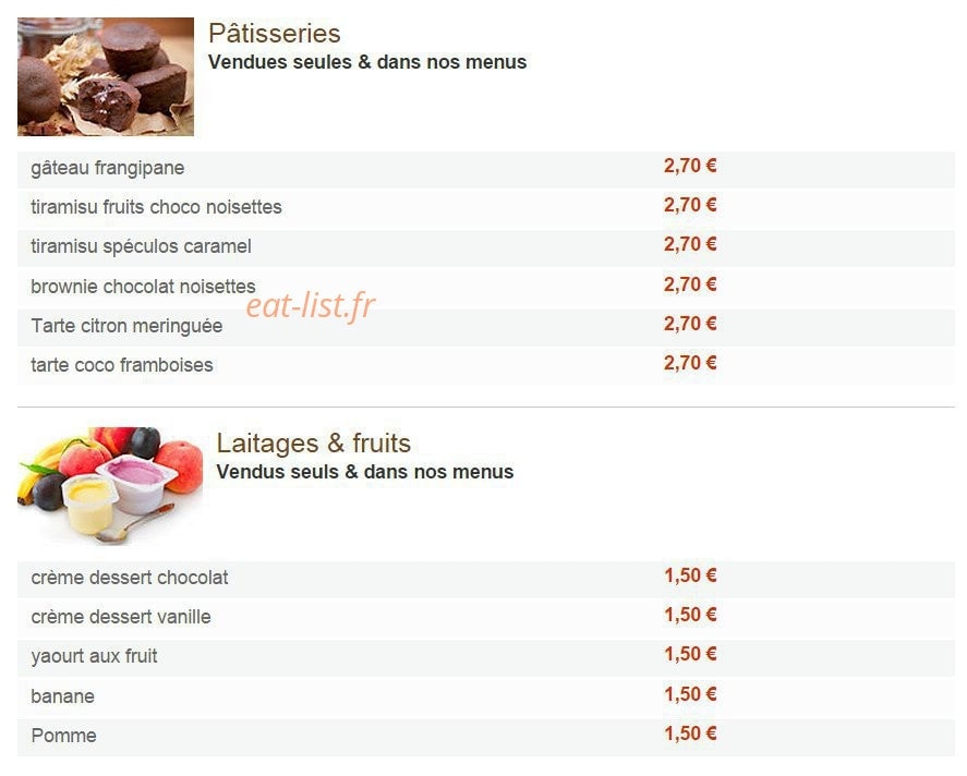 Snack Capucine — carte page 6