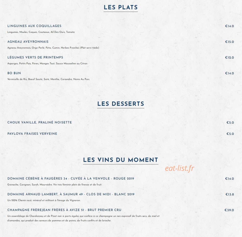 Soulenq - Cave et Restaurant — carte page 1