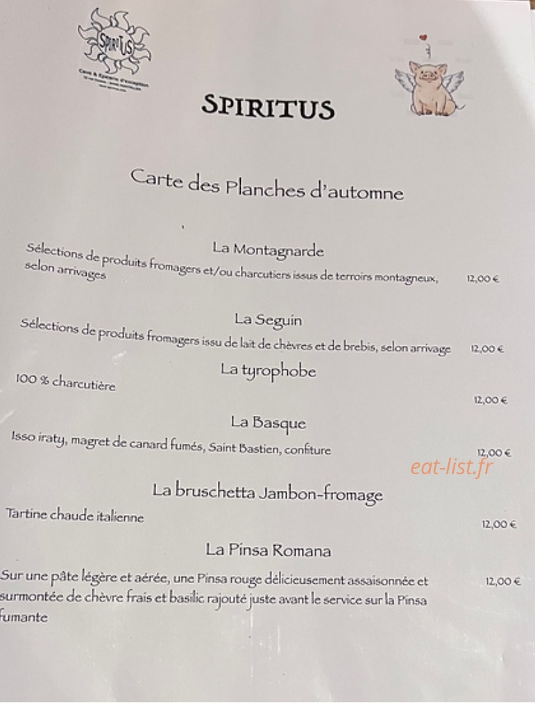 Spiritus — carte page 1