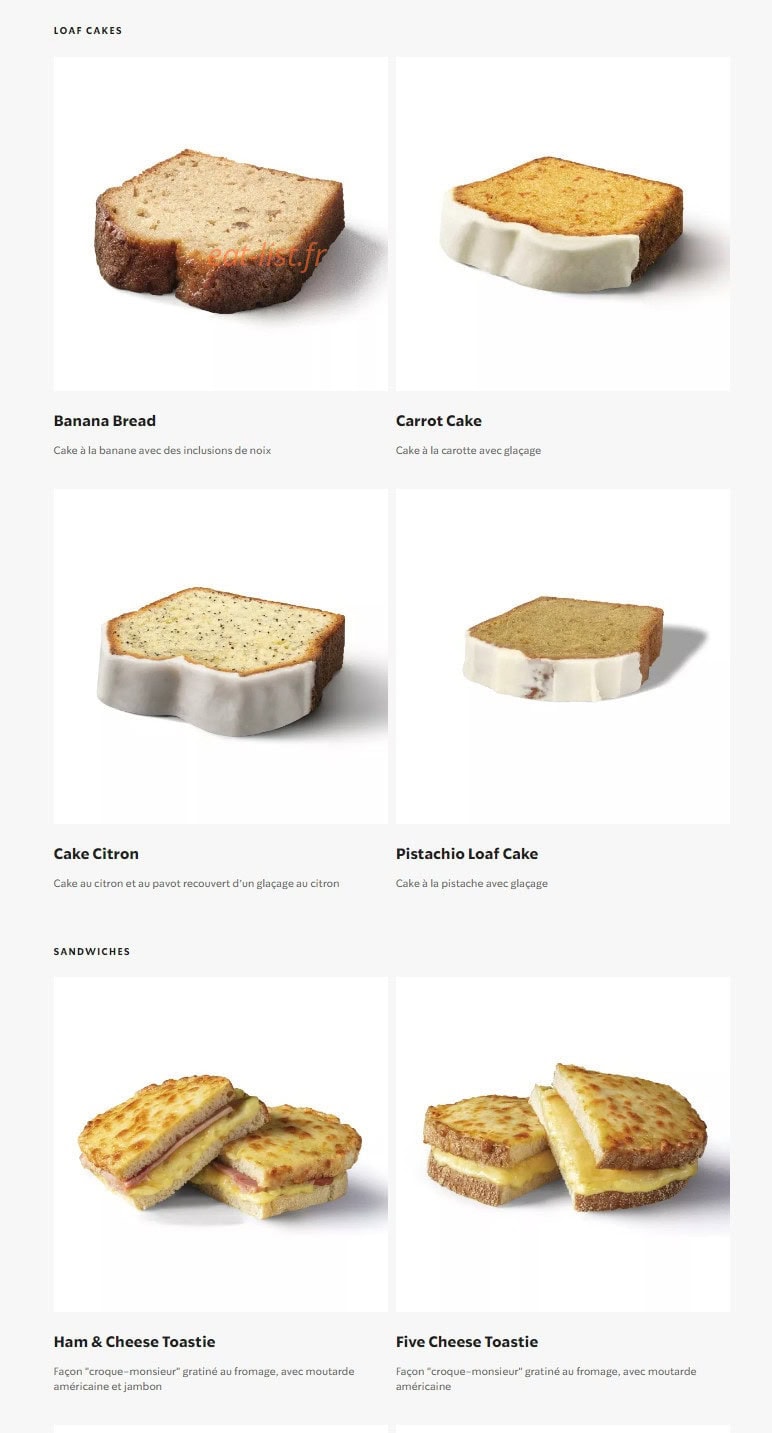 Starbucks Coffee — carte page 18