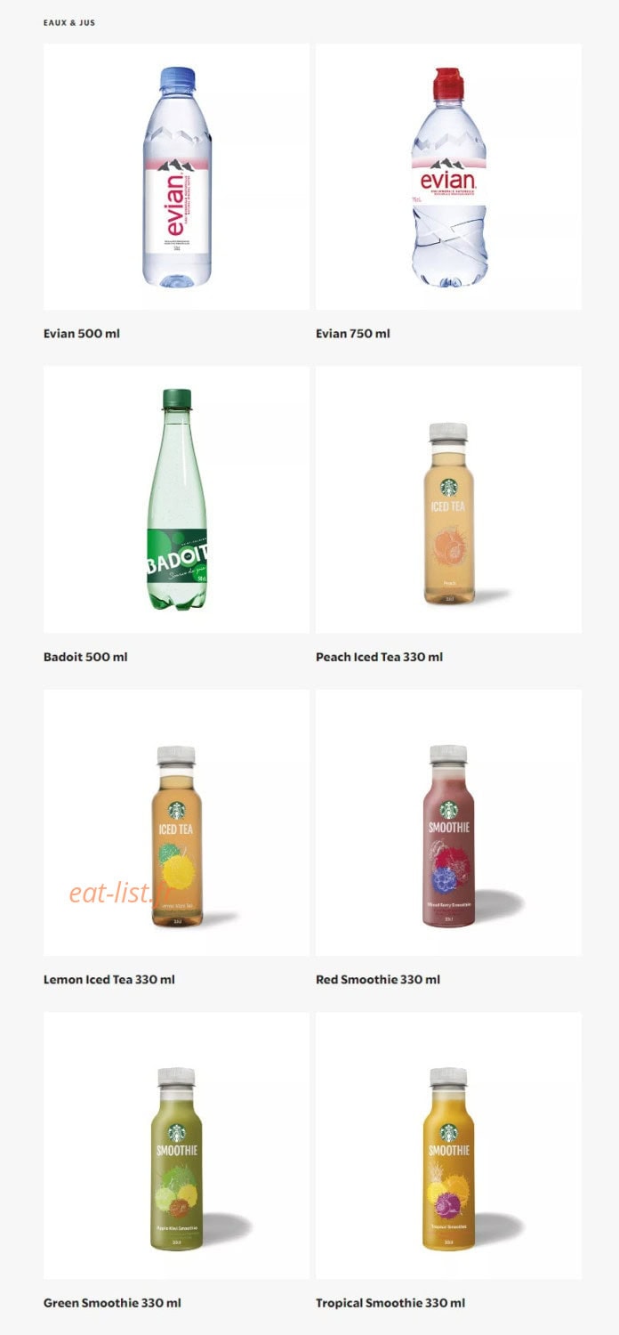 Starbucks Coffee — carte page 12