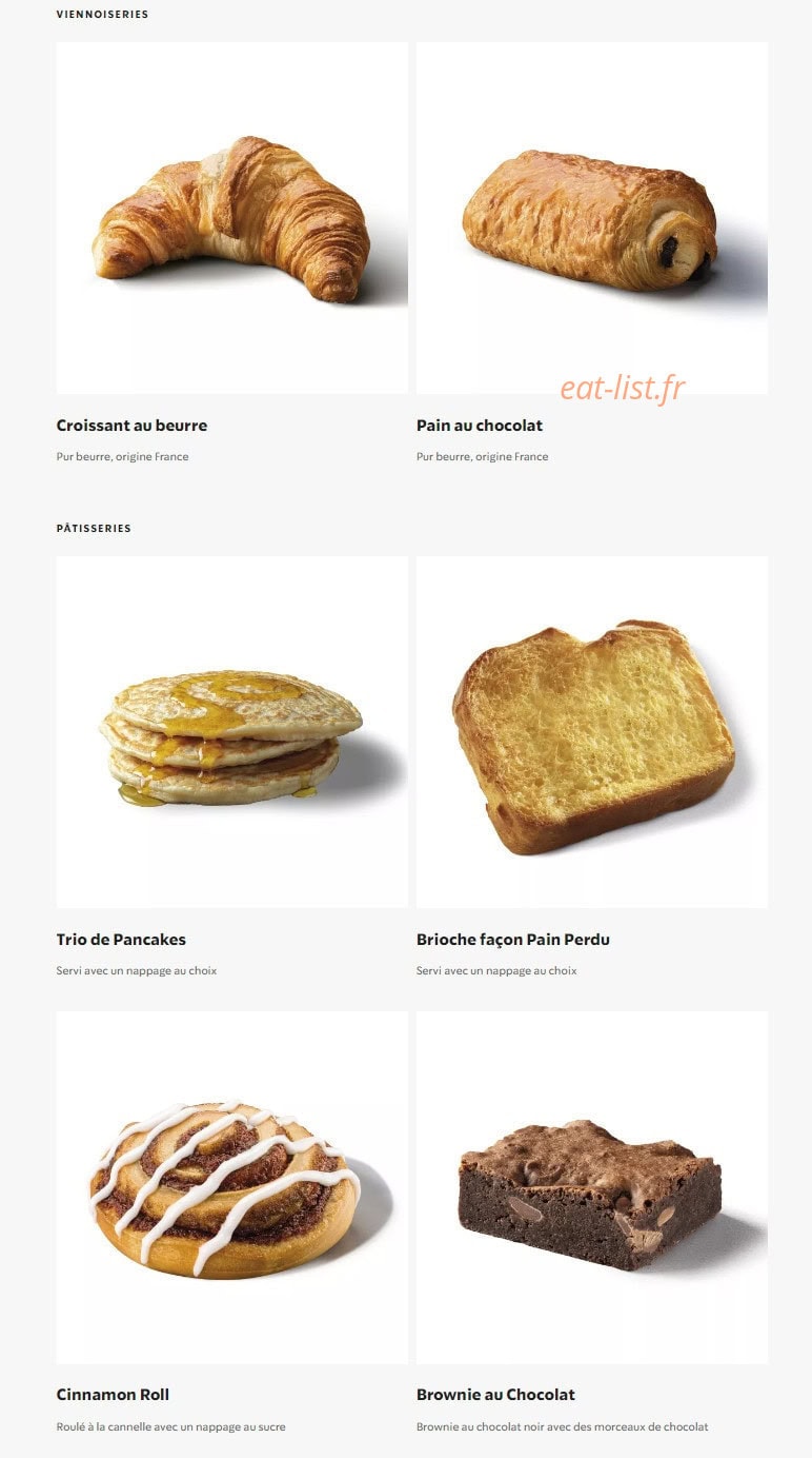 Starbucks Coffee — carte page 14
