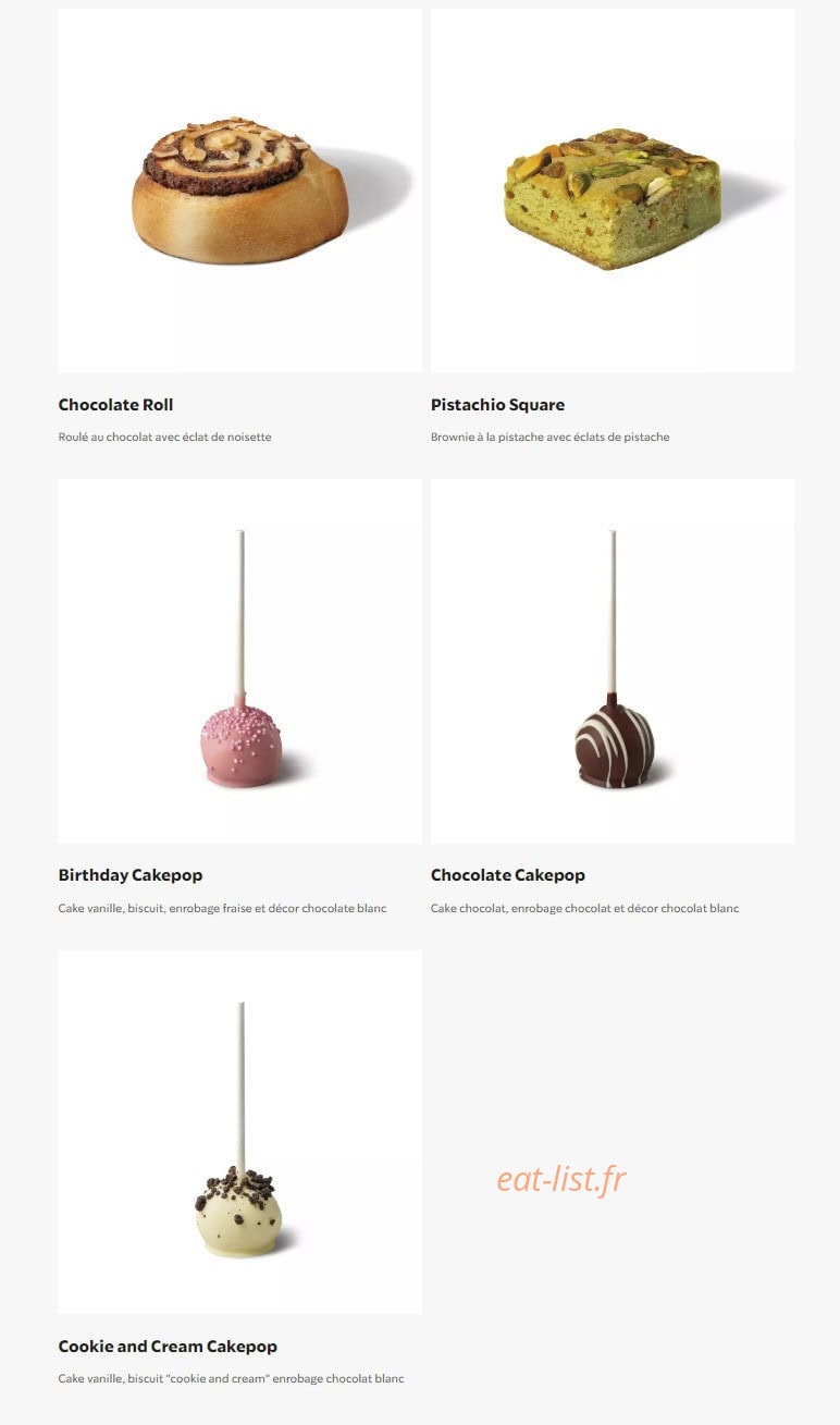 Starbucks Coffee — carte page 15