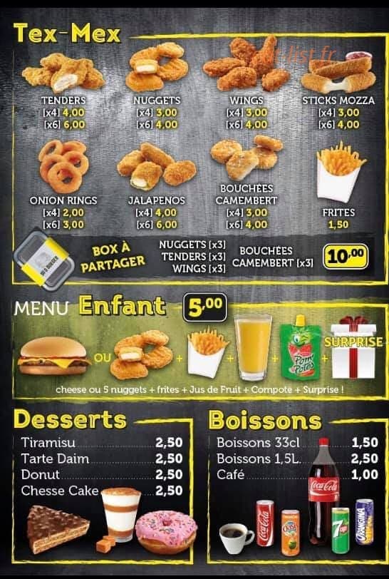 Sud burger — carte page 4
