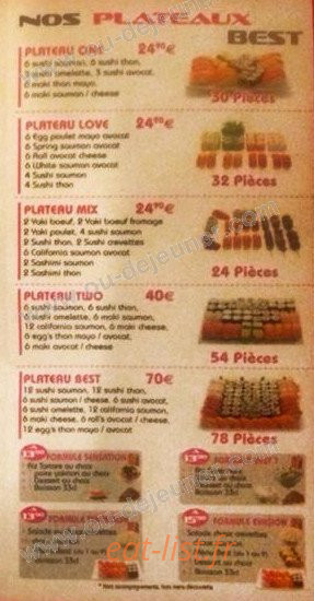 Sushi Best — carte page 3