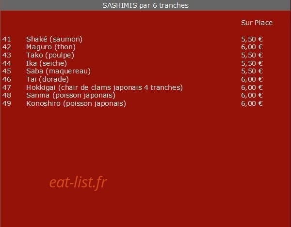 Sushi Boat — carte page 4