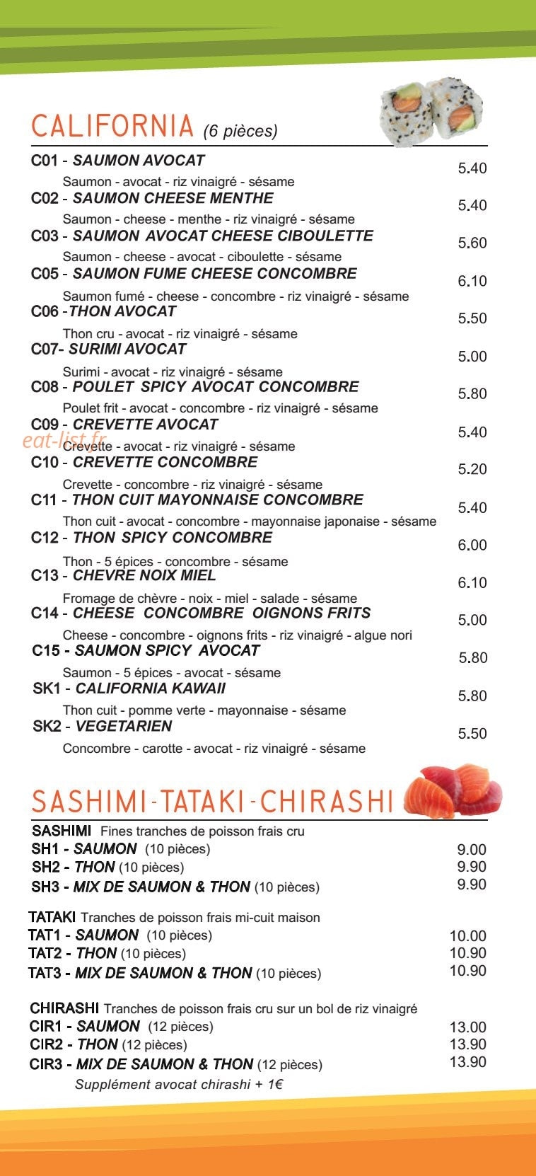 Sushi kawaii — carte page 3