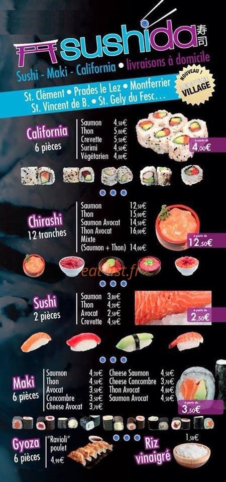 Sushida — carte page 2