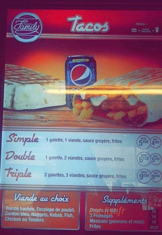 Tacos family — carte page 1