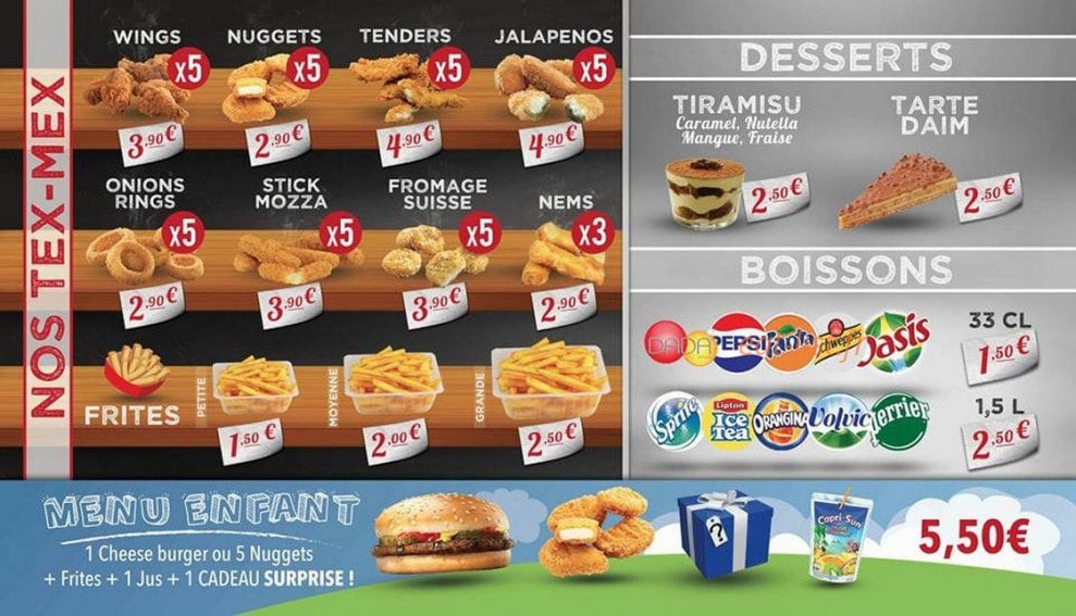 Tacos One — carte page 4