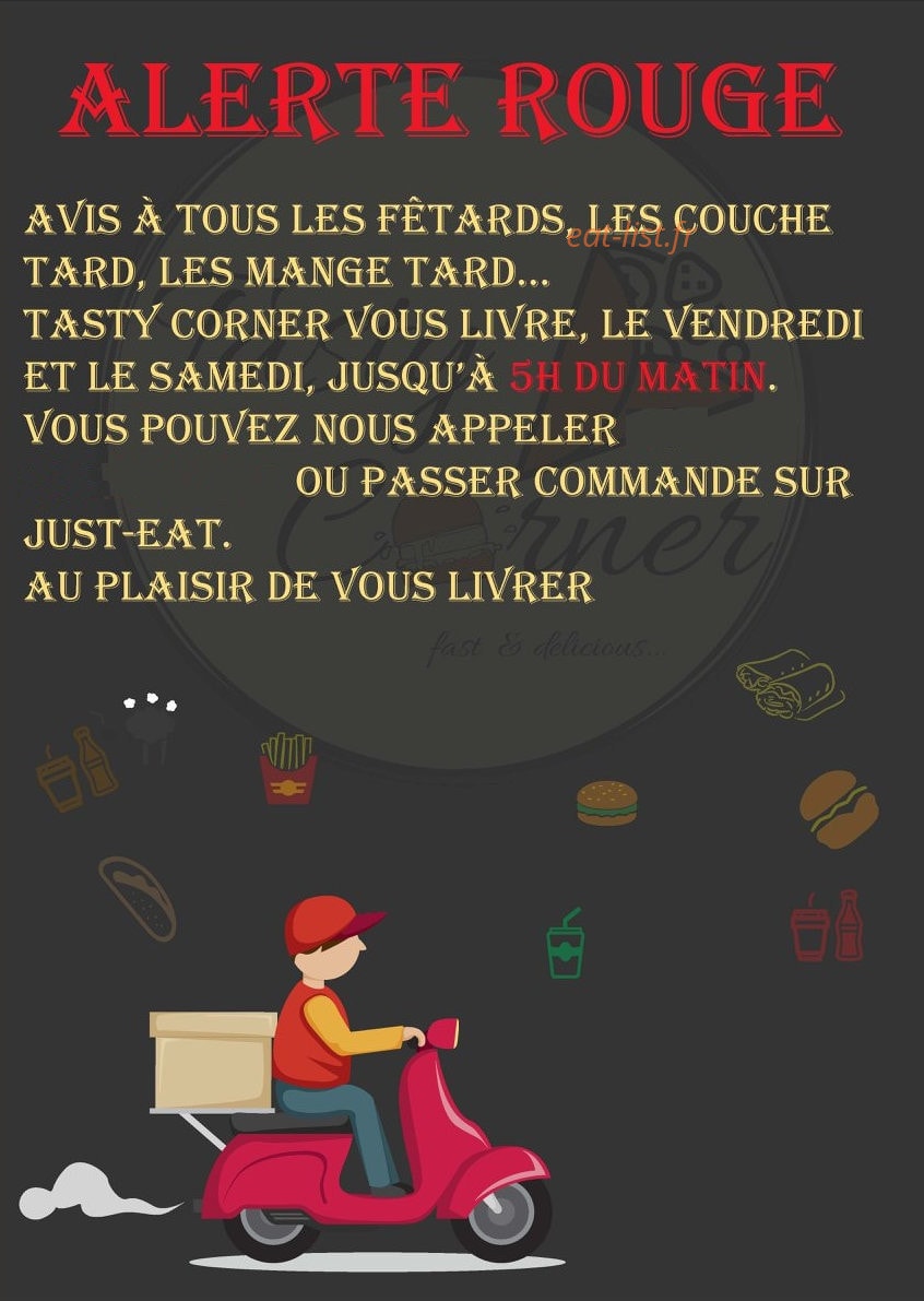 Tasty corner — carte page 2
