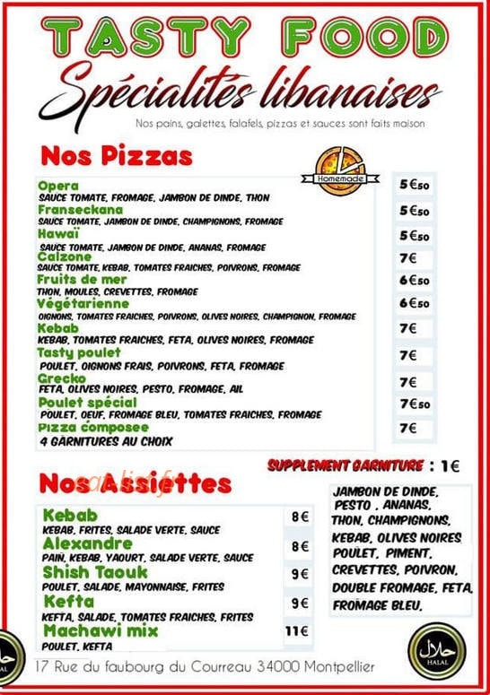 Tasty Food — carte page 2
