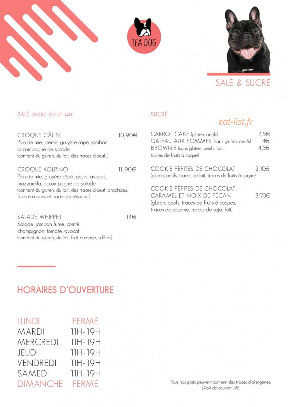 Tea Dog — carte page 1