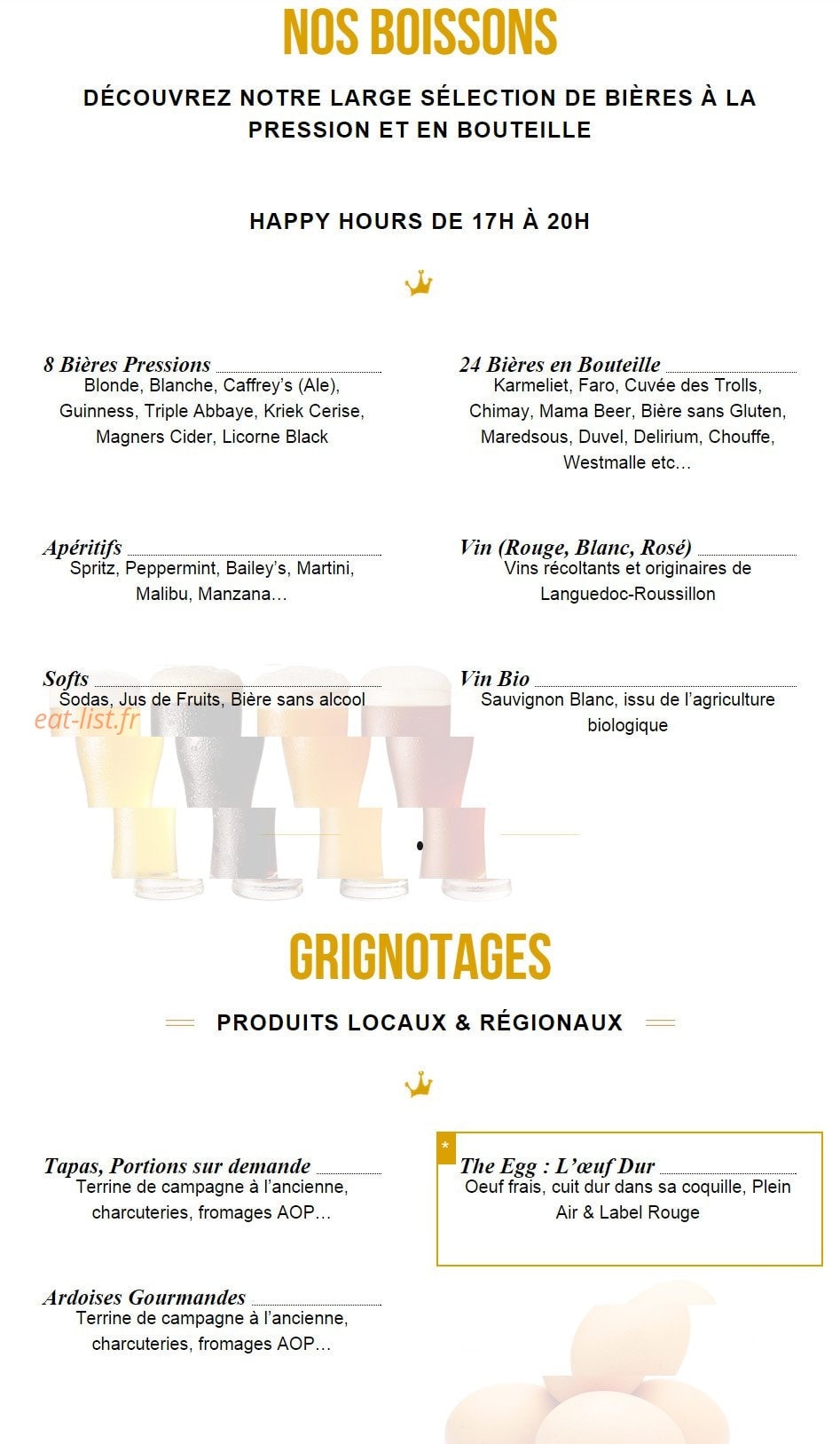 The Egg — carte page 1
