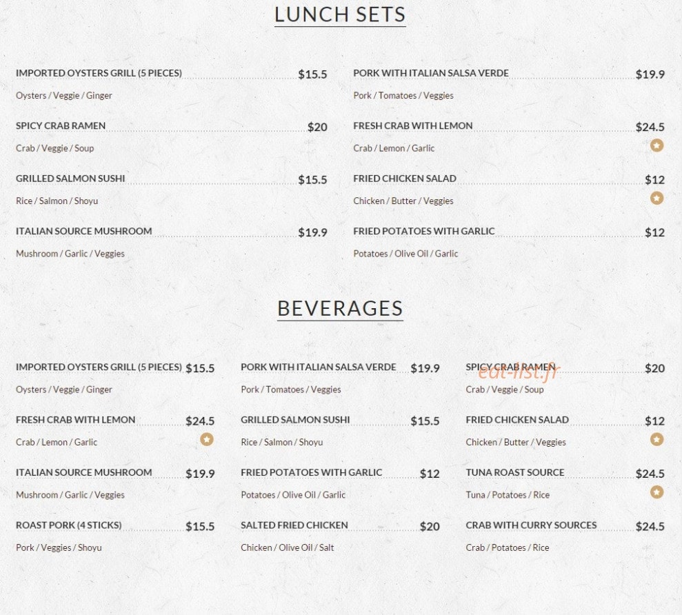 The French Tacos — carte page 2