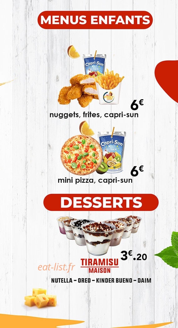 The Street Food — carte page 7