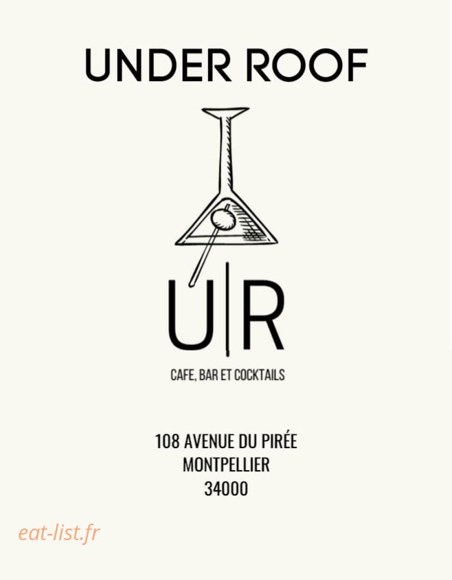 Under Roof Bar — carte page 1