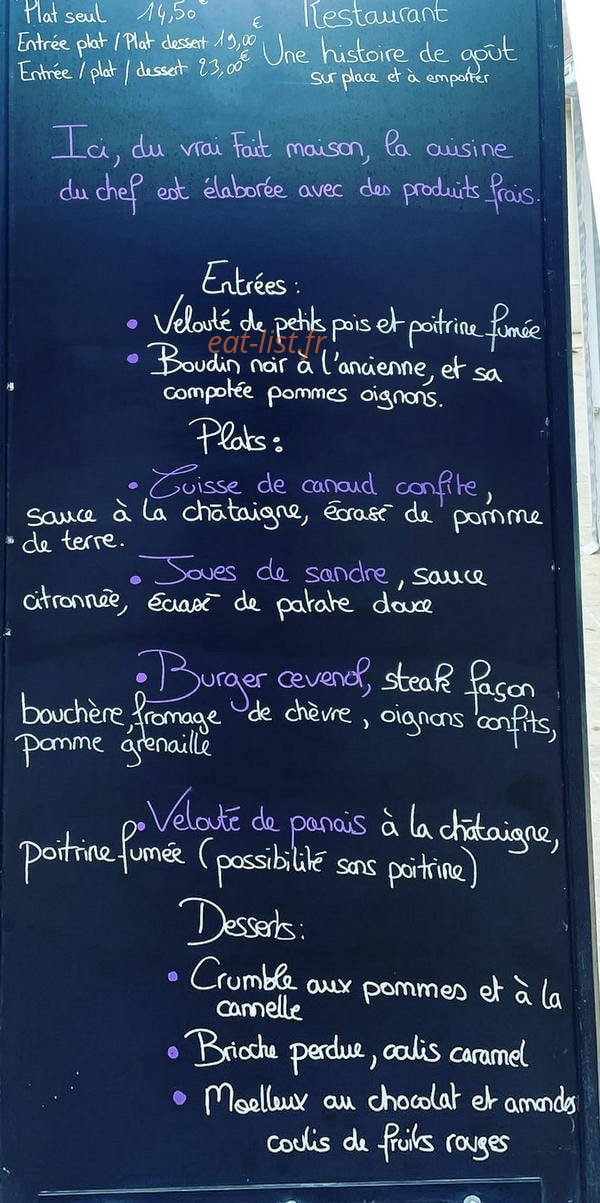 Une histoire de Goût — carte page 1