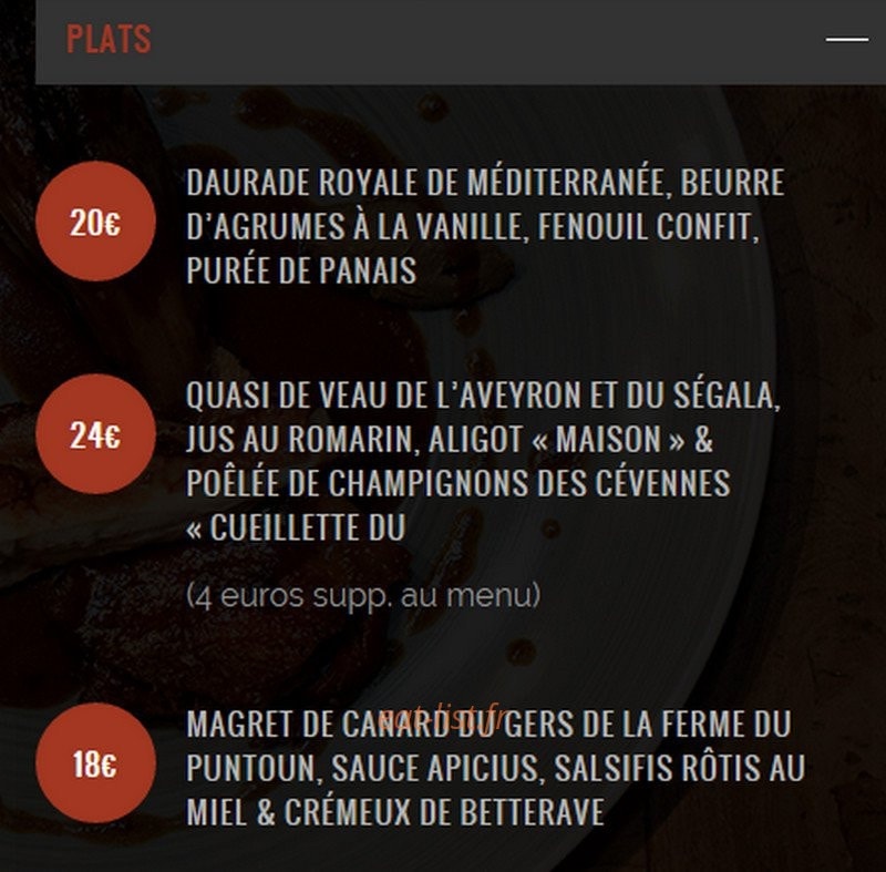 V.restaurant — carte page 3