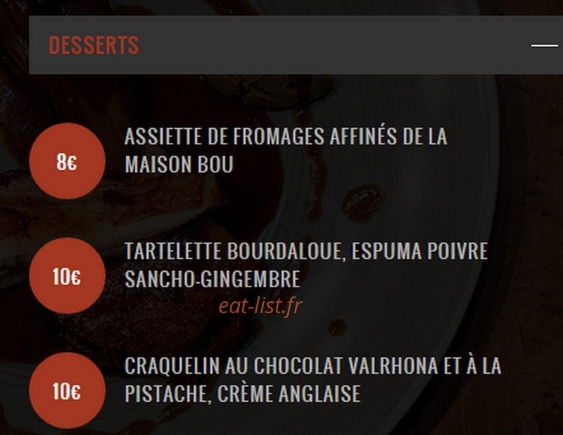 V.restaurant — carte page 4