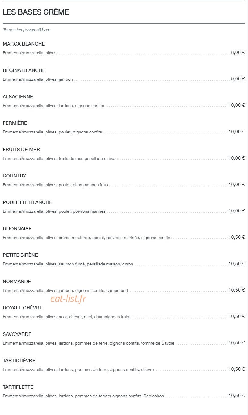 Absolut'Pizza — carte page 2