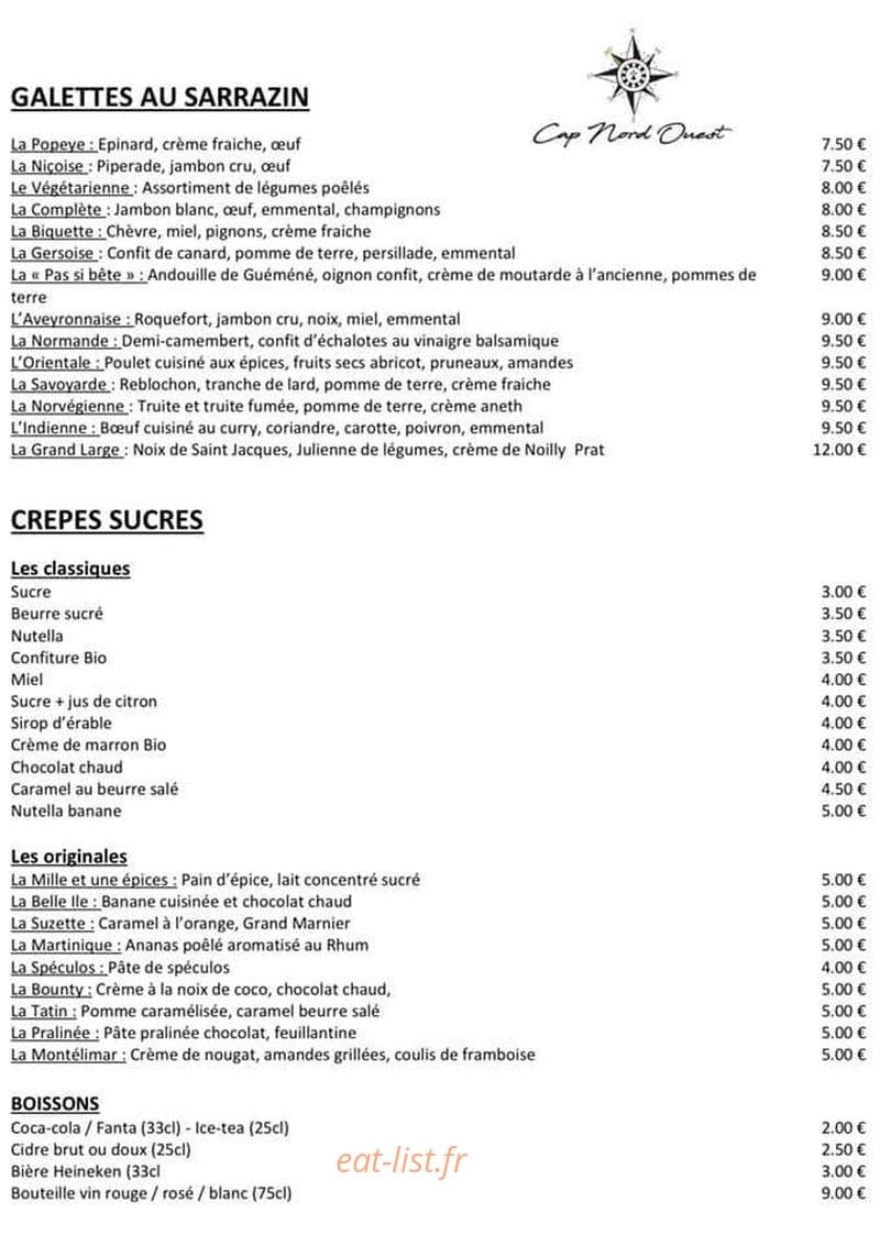 Cap Nord Ouest — carte page 1
