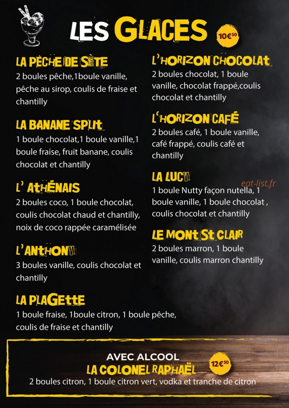 Horizon pizza — carte page 10