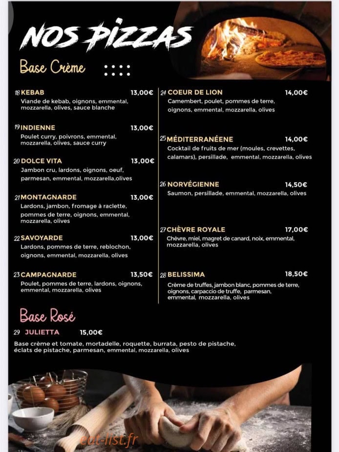 Horizon pizza — carte page 2